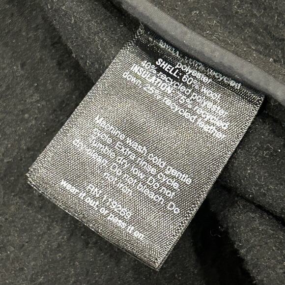 Nau Hybrid Down Puffer Jacket Womens Size S Black Hooded Wool Blend Full Zip - Picture 6 of 6